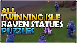 Twinning Isle All Raven Statues Puzzles | Genshin Impact