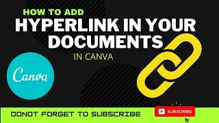 How to insert HYPERLINKS in Canva |  Inserting Hyperlinks in your Designs | Clickable link