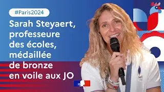 #Paris2024 : Sarah Steyaert, professeure des écoles, médaille de bronze en voile 49er FX
