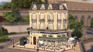 PARISIAN APARTMENT & CAFÉ | Sims 4 Speed Build (Stop Motion)