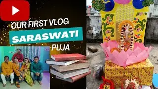 First Saraswati Pooja Celebration 🙏🎊  | সরস্বতী পূজা | 1st VLOG