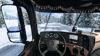 [4K] Relaxing Truck Driving in Snowfall (Euro Truck Simulator 2 v1.49)