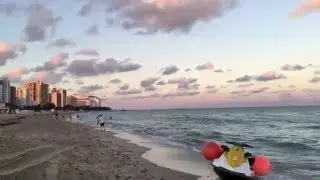 Beautiful sunset in Miami Beach