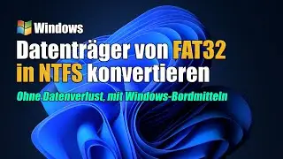 Convert USB stick from FAT32 to NTFS (Windows) - Convert disk to NTFS
