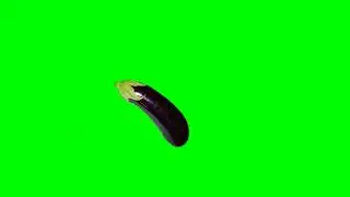 Eggplant throwing / flying Green Screen FREE