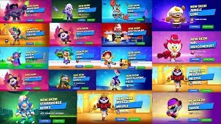 All Brawler 92 Skin Pins with Animation New Update Background