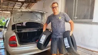 Vlog: Compramos 4 pneus novos da XBRI 175 70 13