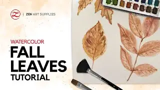 Watercolor Fall Leaves Tutorial + Easy Detailed Watercolor Tutorial with Art Supplies