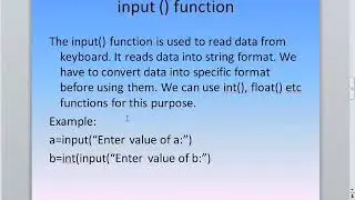 Input output function in Python