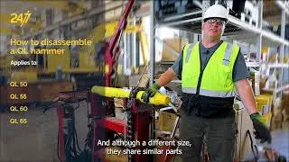 How to disassemble a Epiroc QL hammer   QL 50   QL 55   QL 60   QL 65 | Rock Drill Sales