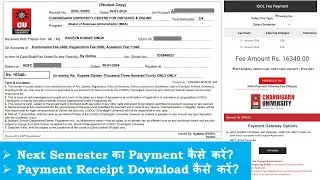 CUIDOL: Next Semester Ka Payment Kaise Karen | Chandigarh University