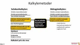 Kalkyle sammendrag