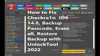How to Fix Checkra1n  IOS 14.8, Backup Passcode, Erase all, Restore Backup with UnlockTool  2022