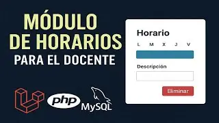 55 Create a Teacher Schedule Module | FullStack School System with Laravel, PHP, and MySQL