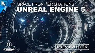 Space Frontier Stations -  Unreal Engine 5 - Auto Turrets 