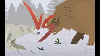 BATTLE ARENA CAVE LION VS  WOOLLY RHINO
