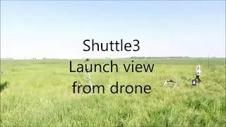 Space shuttle rc Launch view from a drone