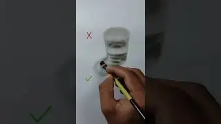 How to Draw a Realistic Glass | #shorts #art