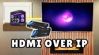 ZERO LATENCY Gaming PC to Living Room Setup using HDMI over Ethernet!