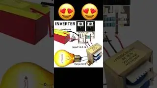 DIY Inverter 12V to 220V #diy #electronics #trending #shorts