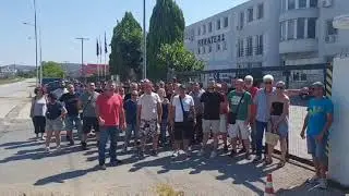 Από την πύλη της Fieratex - Αλληλεγγύη στους εργάτες της 