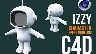 C4D speed character modeling Izzy