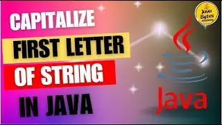 Capitalize The  First Letter of  a String In Java