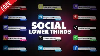 Social Media Lower Thirds - After Effects Tutorial - Free Template