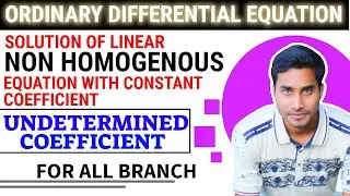 Undetermined Coefficient | solution of nonhomogeneous Equation #undeterminedcoefficient