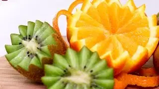 Карвинг из фруктов. Корона из цитрусовых