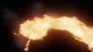 Fire bending VFX effect in black screen