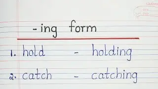 ing form || - ing form || ing words || adding ing || 50 Words Suffixed with ing