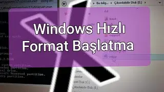 Windows Hızlı ve Temiz format atma Windows Fast format