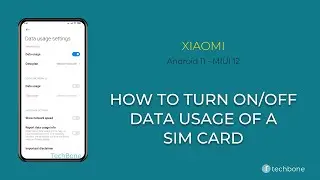 How to Turn on/off Data usage of a SIM card - Xiaomi [Android 11 - MIUI 12]