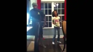 Father n daughter getting down