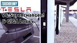V4 Supercharger ausprobiert, Giga Berlin Lobby besucht und Fremdmarken am V4 Laden!