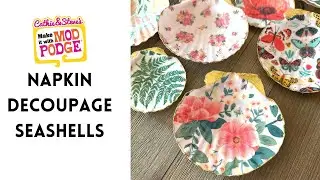How To Napkin Decoupage Seashells