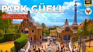 Park Güell Barcelona | Walking Tour 4K 🦎