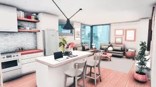 Couples First Apartment Sims 4 Apartment Renovation 💙| Speedbuild + CC Links
