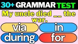 30 + Grammar Quiz | English Grammar Mixed test | Test your English || Part 47