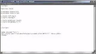Html + Javascript; Window innerWidth + Body onLoad
