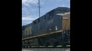 Rail Fanning CSX Engine 5498 and 5429 Leading the way with a full load of NEW 2022 F250 Trucks.