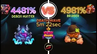 Max Demon Hunter vs. Max Bruiser - Rush Royale PvP