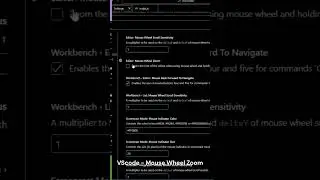 VScode - Mouse Wheel Zoom #ai #shortvideo #vscode #tips #youtubegrowth #coding #webdesign #melodi
