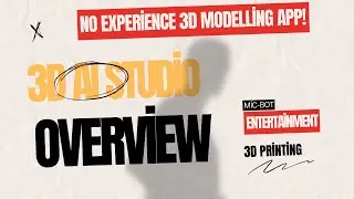 Generate any 3D Model easily using 3D AI Studio - Watch my overview & quick walkthrough! #3DAIStudio