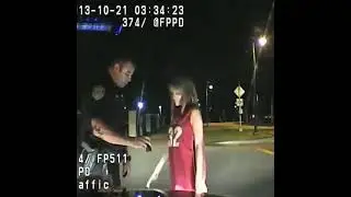 Ft. Pierce, FL - teen girl in underwear does field sobriety tests and gets arrested.