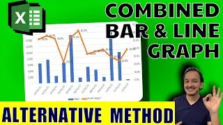 📊📈 How to make a combined bar and line graph in Excel (Combo chart) - ALTERNATIVE METHOD