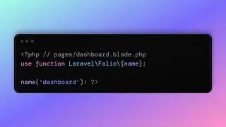 Laravel Folio Named Routes