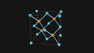 Unit Cell of Silicon Crystal Lattice #diamond