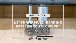 00 139, Infinity Tools' 1/2" Shank Multi-Bearing Pattern Router Bit Set